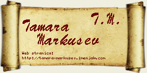 Tamara Markušev vizit kartica